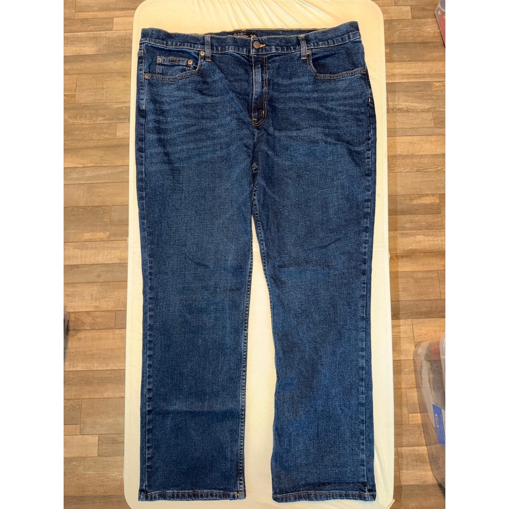 Members Mark Mens Straight Fit Premium Stretch Denim Blue Jeans 42x32